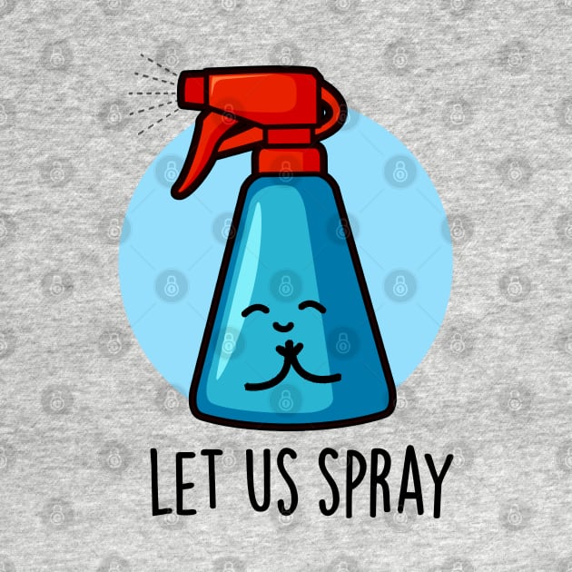 Let Us Spray Cute Praying Spray Bottle Pun by punnybone